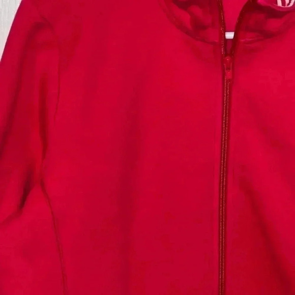 Orvis Jacket Size Large Women’s Cozy Zip Up Pockets Pink Warm Up Sweatshirt - Picture 4 of 5
